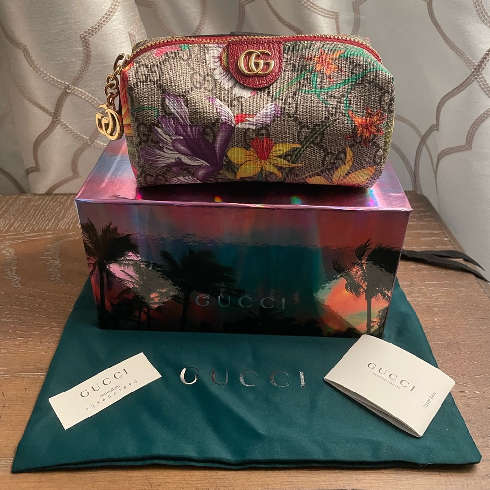 Gucci Ophidia Floral GG Cosmetics Pouch
